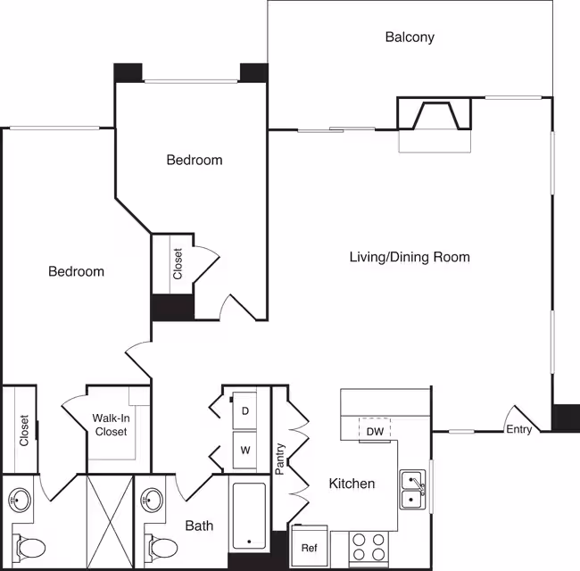 Brentwood 2nd Floor 614-3009 floor plan